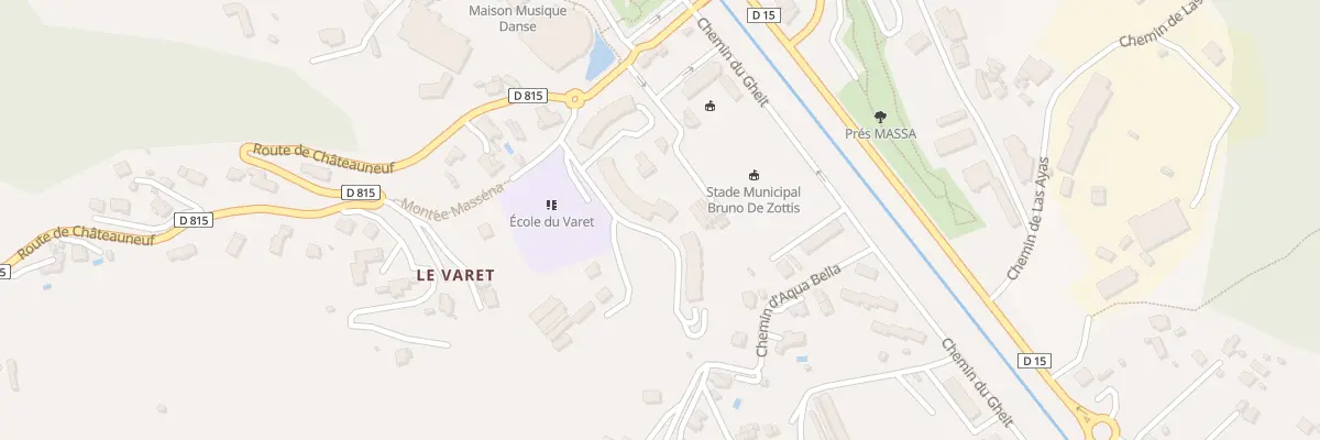 Plan du 151 Rte de Châteauneuf à Contes