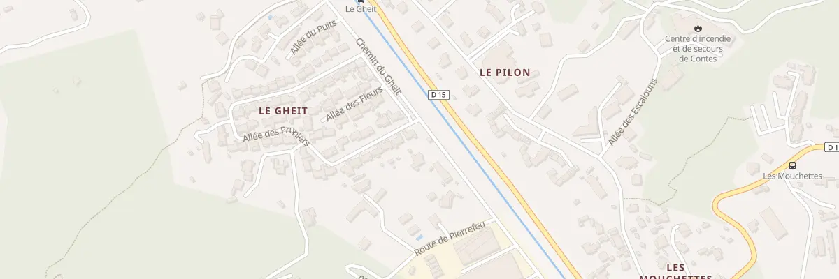 Plan du 1 All des Pruniers à Contes
