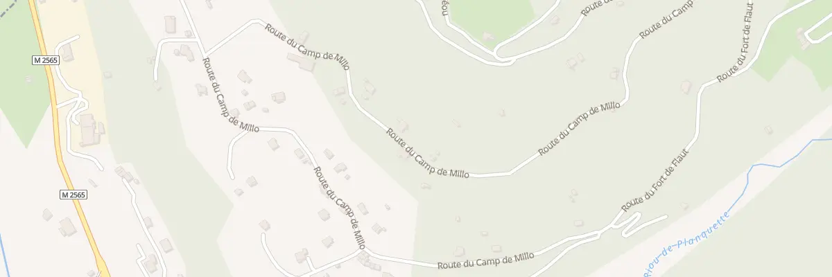 Plan du 2071 Camp de Millo à La Bollène-Vésubie