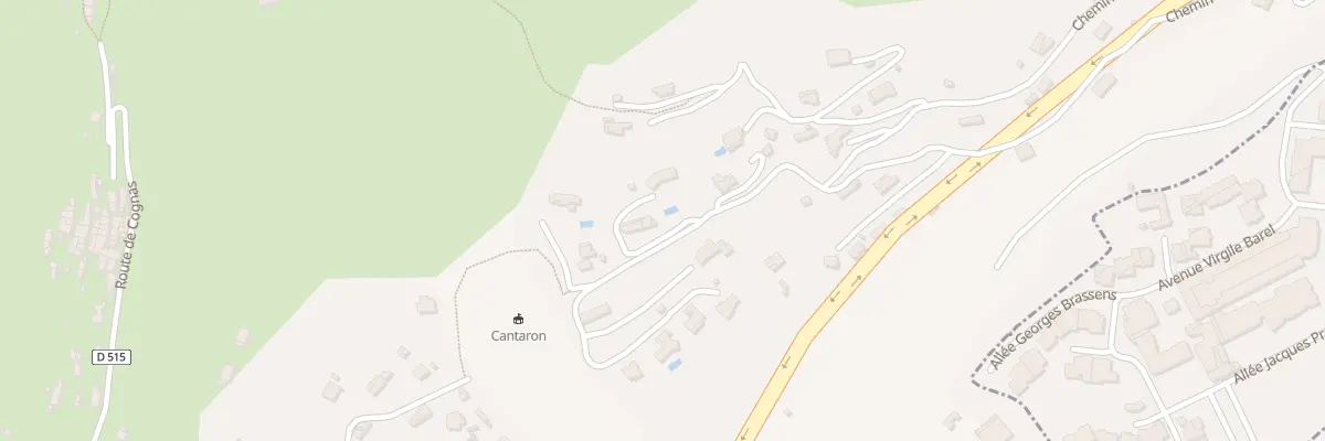Plan du 808 Che de Tardieu à Cantaron