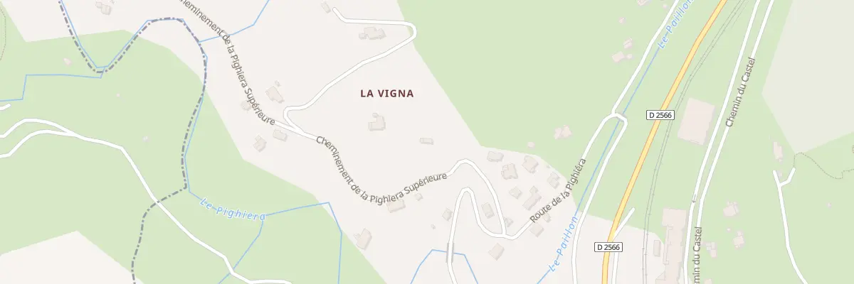 Plan du 366 Chem de la Pighiera Supérieure à L’Escarène