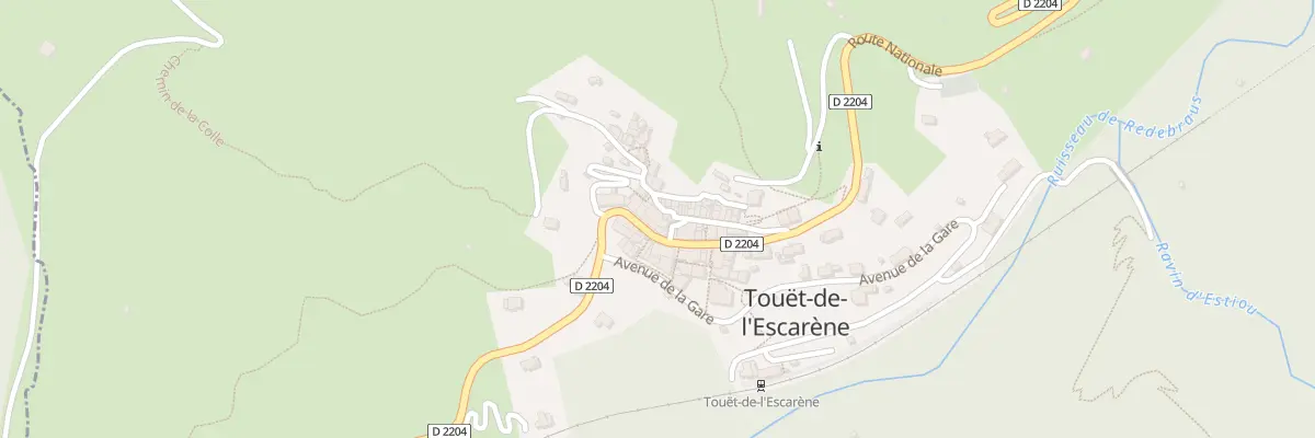 Plan du 2 Pas du Tribunal à Touët-de-l’Escarène