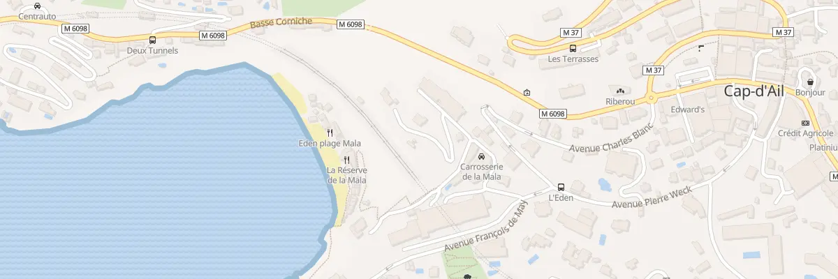 Plan du 8 All Mala à Cap-d’Ail