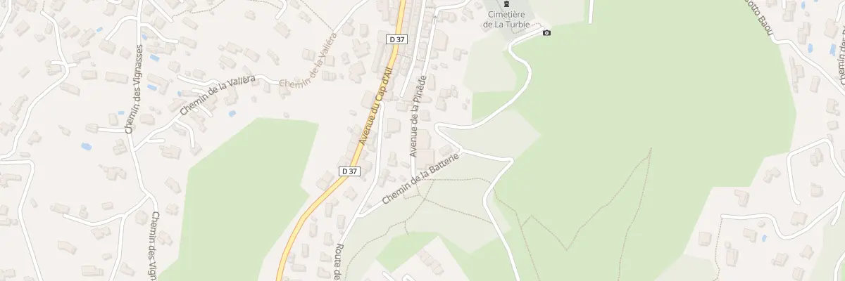 Plan du 22 Av de la Pinède à La Turbie