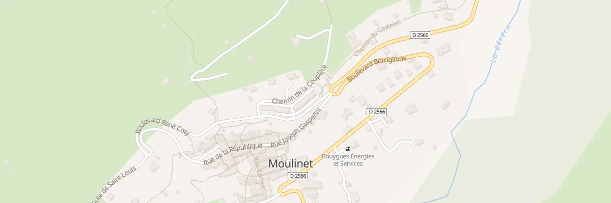 Plan du 2 Bd Rene Coty à Moulinet