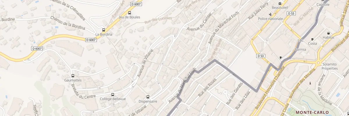 Plan du 10 Av Professeur Langevin à Beausoleil