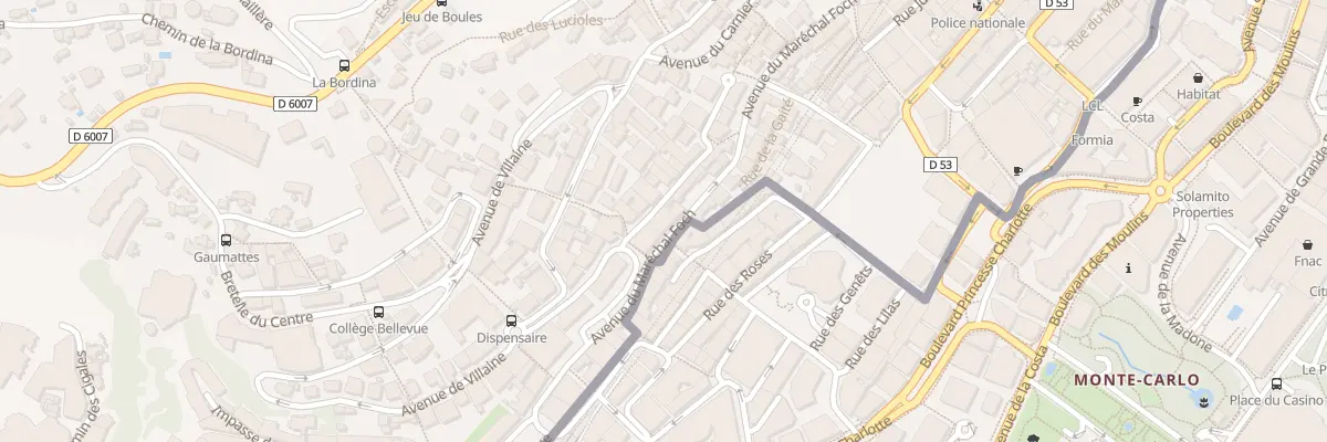 Plan du 62 Av Maréchal Foch à Beausoleil