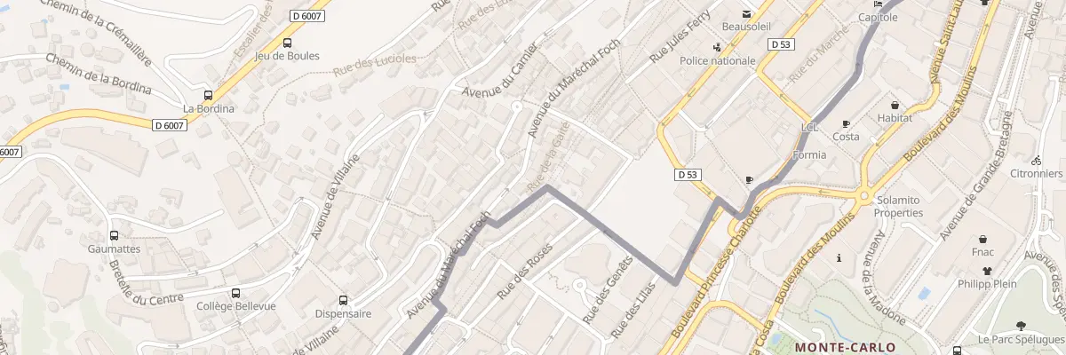 Plan du 25 Av Maréchal Foch à Beausoleil