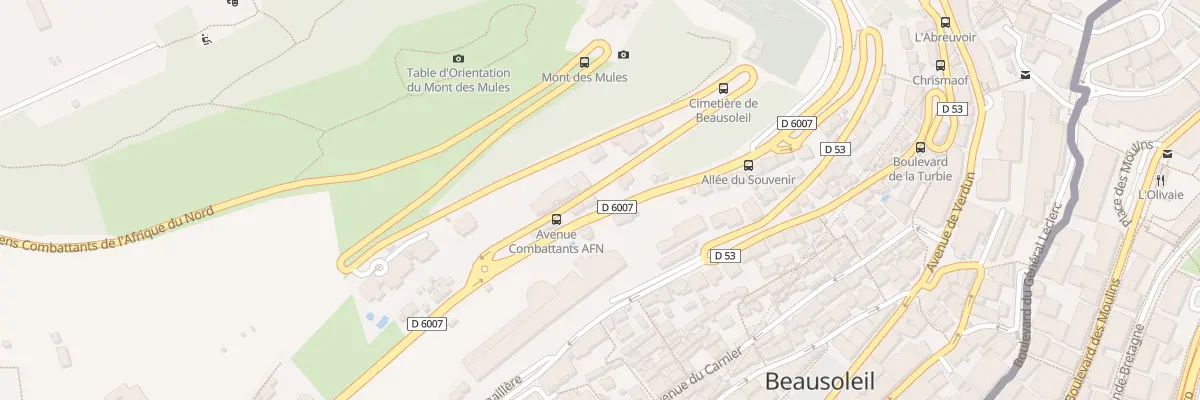 Plan du 1874 Av Prince Rainier III Monaco à Beausoleil