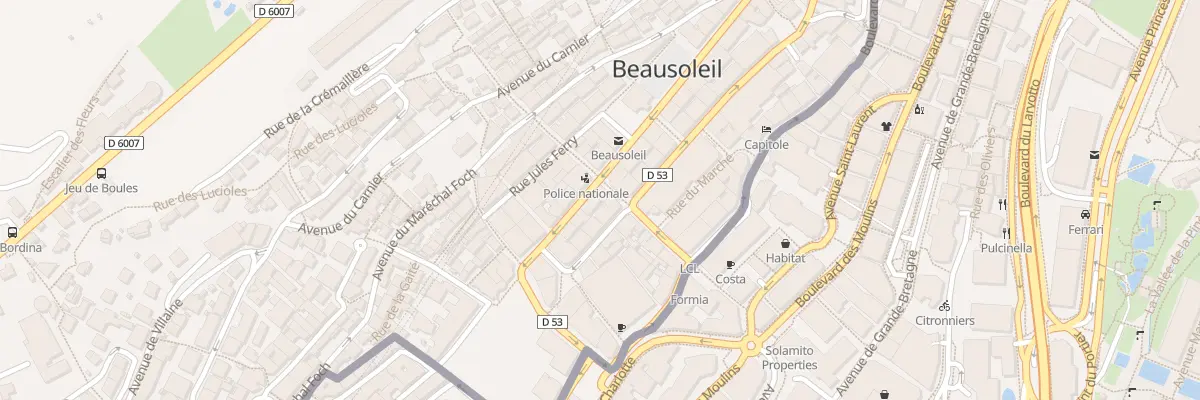 Plan du 18 Bd de la République à Beausoleil