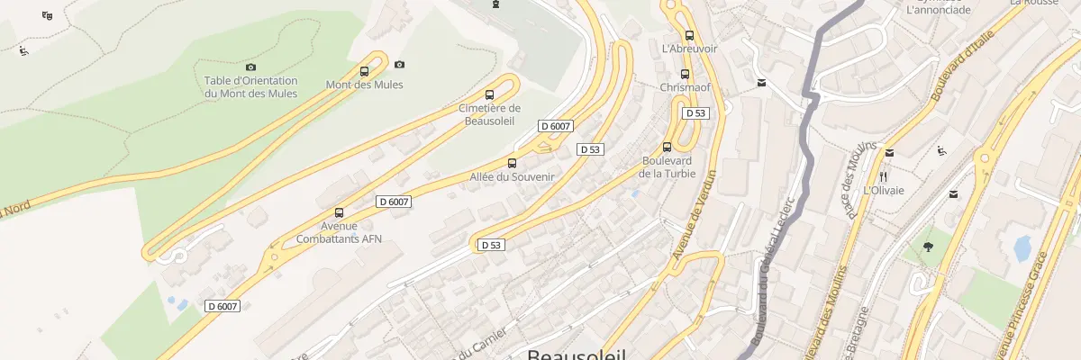 Plan du 57 Bd de la Turbie à Beausoleil