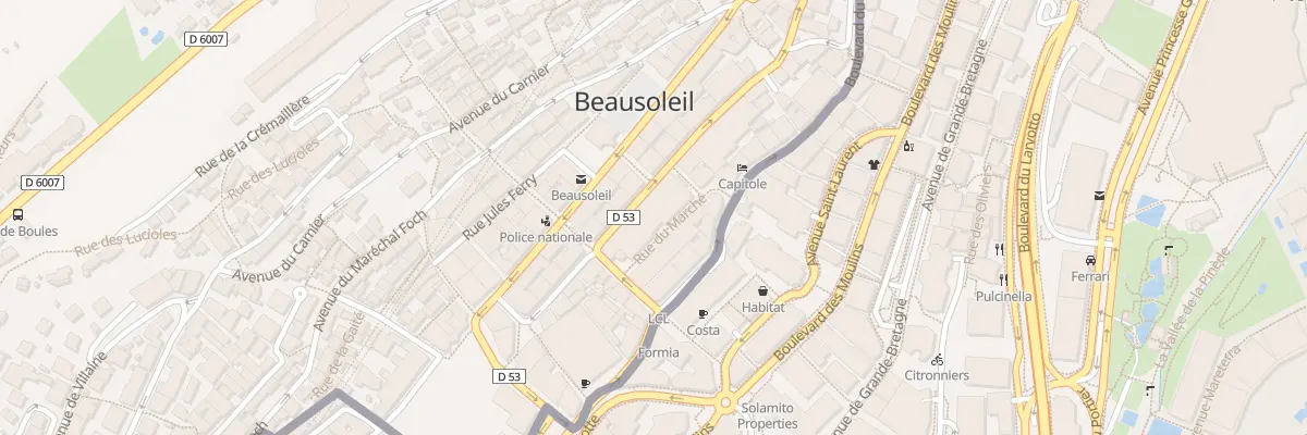 Plan du 2 Av du General de Gaulle à Beausoleil