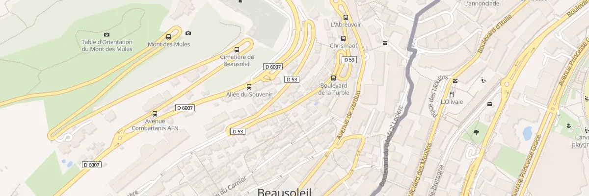 Plan du 34 Bd de la Turbie à Beausoleil