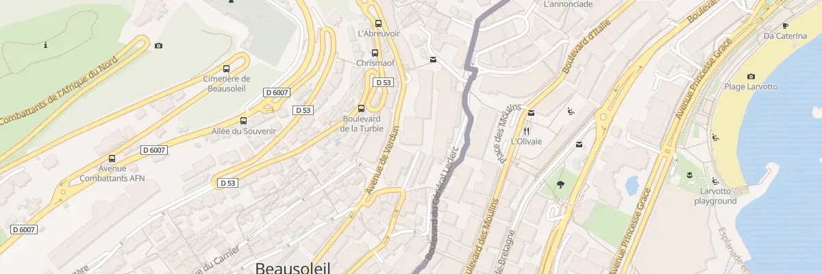 Plan du 2 Av de Verdun à Beausoleil