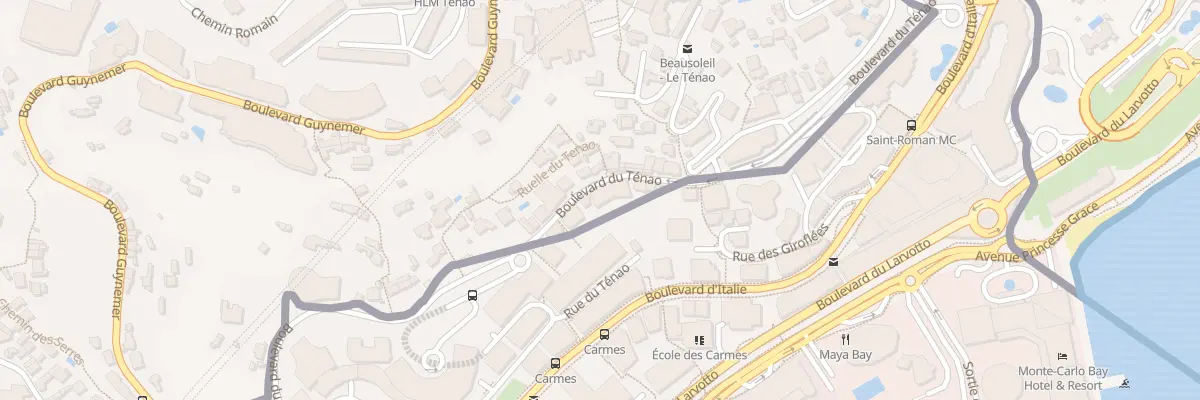 Plan du 12 Bd du Tenao à Beausoleil
