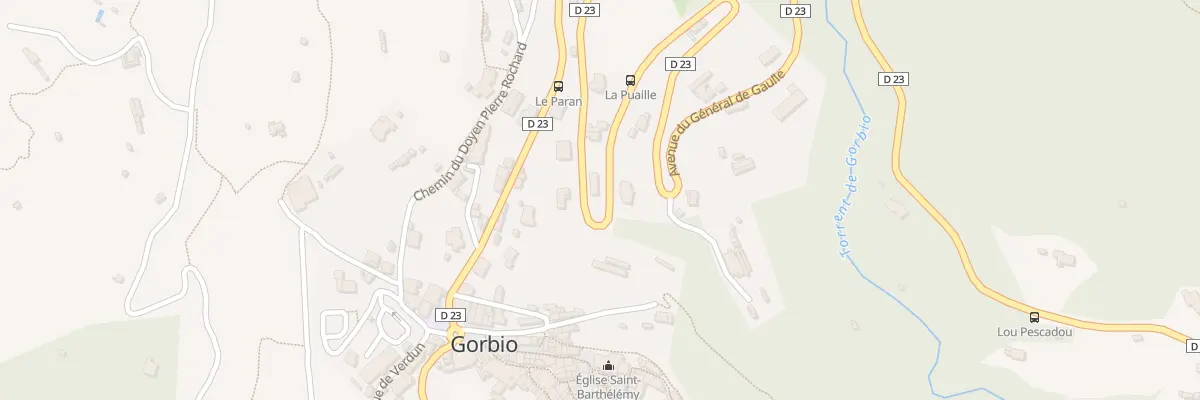 Plan du 600 Av Gen de Gaulle à Gorbio