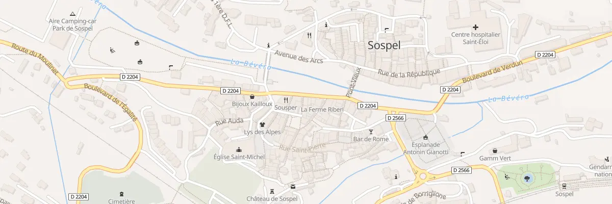 Plan du 1 Rue du Viguier à Sospel