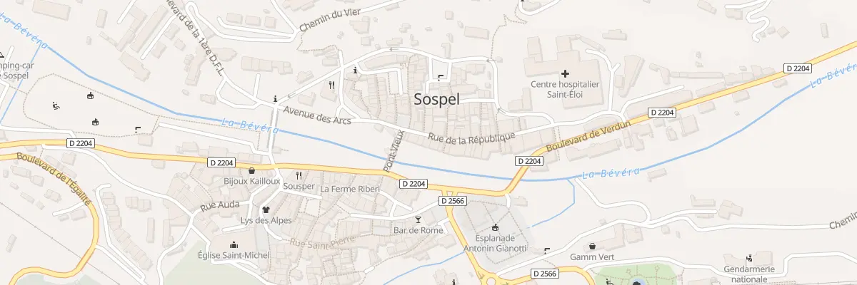 Plan du 8 Rue de la République à Sospel