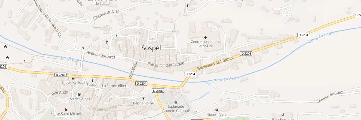 Plan du 21 Rue de la République à Sospel