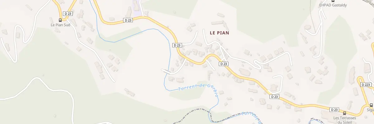 Plan du 5219 Le Pian à Gorbio