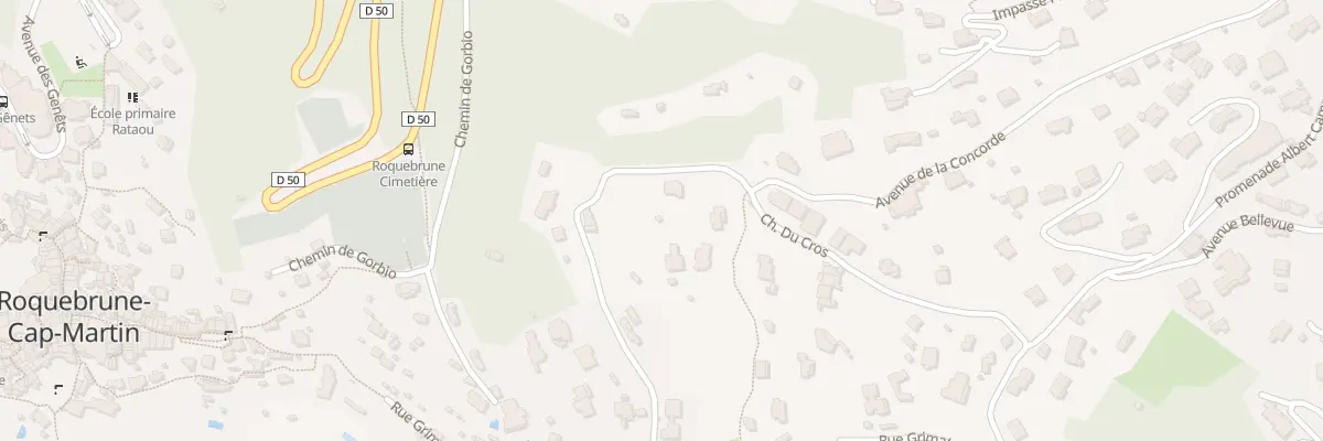 Plan du 9010 Che du Cros à Roquebrune-Cap-Martin