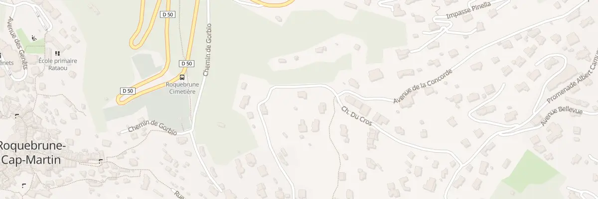 Plan du 9012 Che du Cros à Roquebrune-Cap-Martin