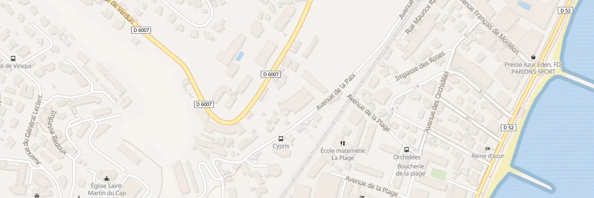 Plan du 651 Av de la Paix à Roquebrune-Cap-Martin