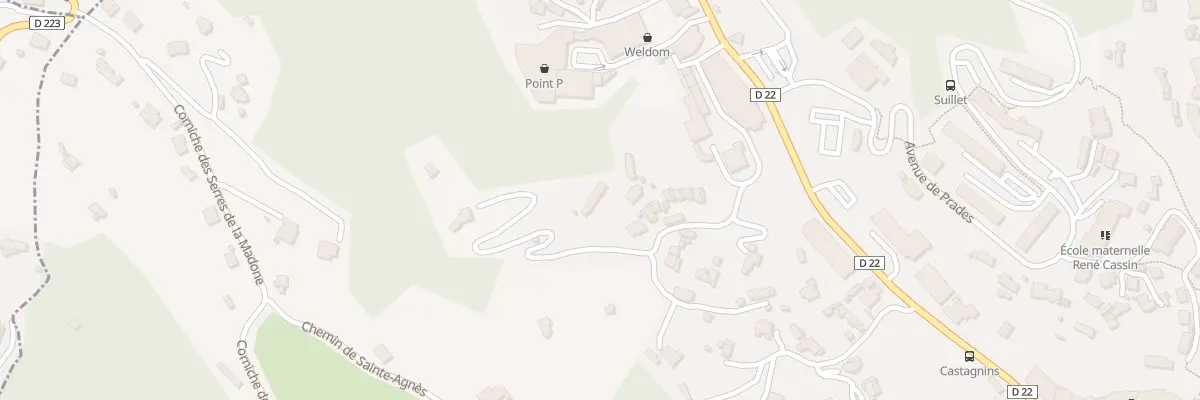 Plan du 97 Rte du Val des Castagnins à Menton
