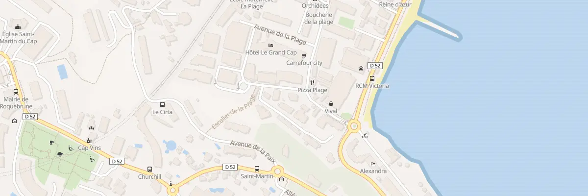 Plan du 87 Av de la Plage à Roquebrune-Cap-Martin