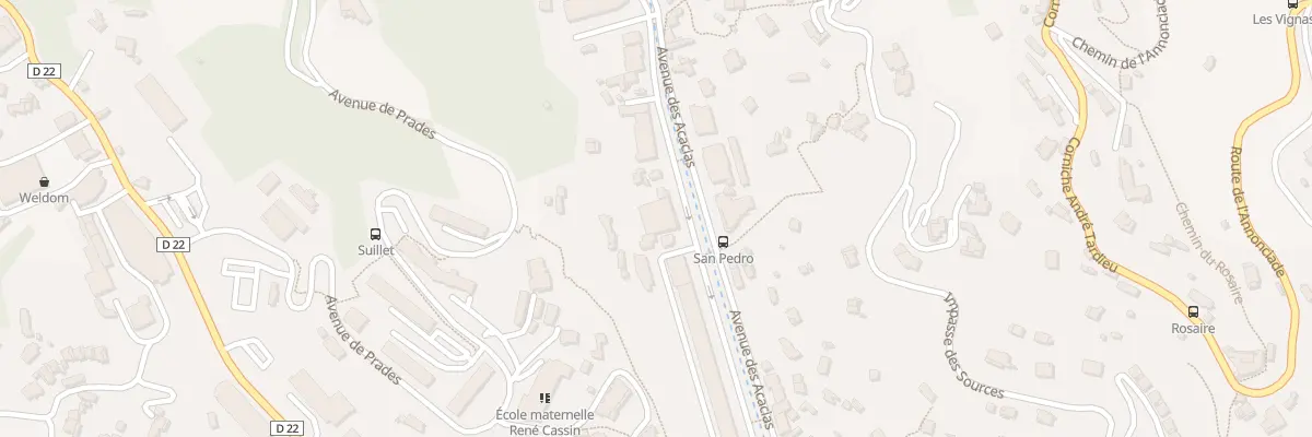 Plan du 23 Av des Acacias à Menton