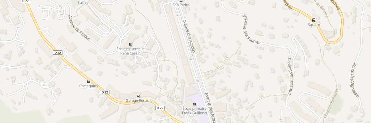 Plan du 11 Av des Acacias à Menton