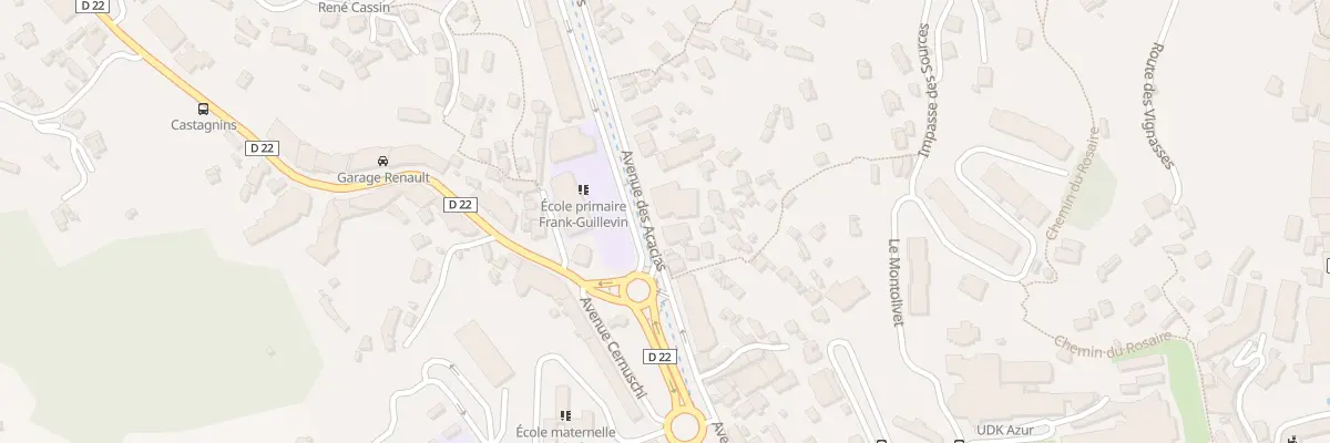 Plan du 10 Av des Acacias à Menton
