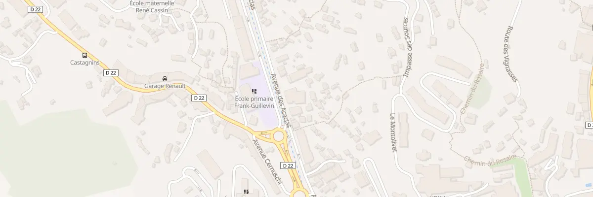 Plan du 12 Av des Acacias à Menton