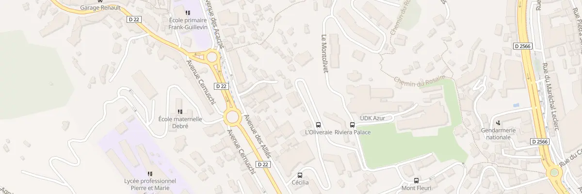 Plan du 283 Av de l’Oliveraie à Menton