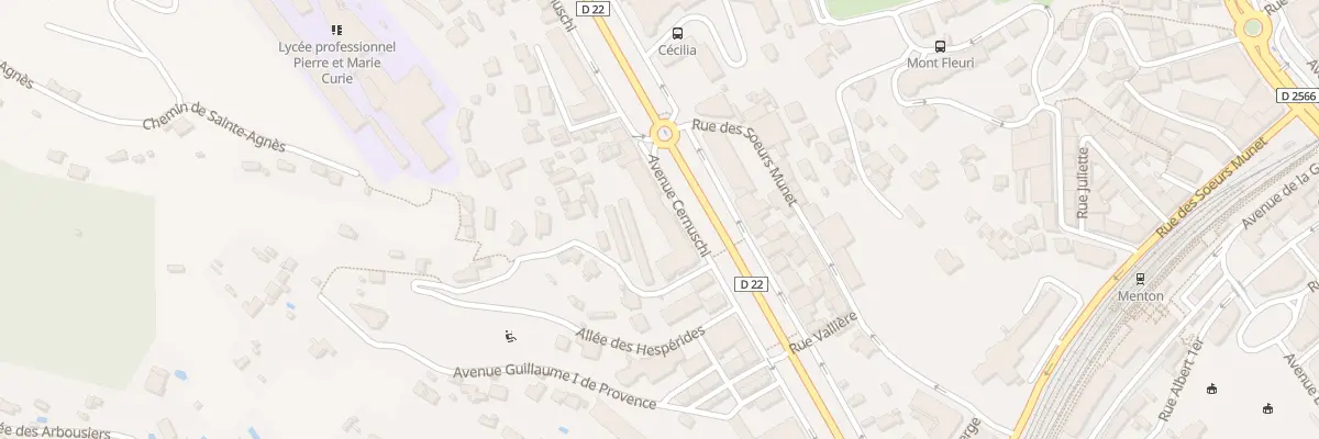 Plan du 71 Av Cernuschi à Menton