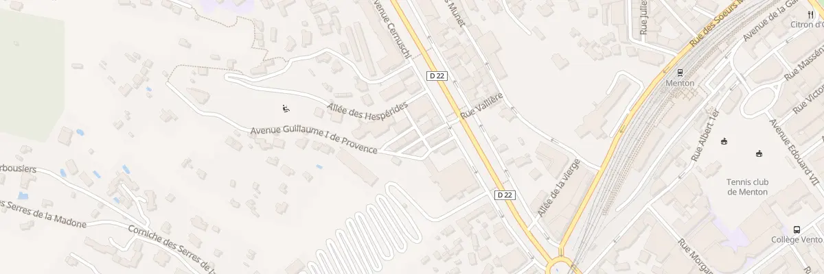 Plan du 1 Imp Guillaume 1 de Provence à Menton