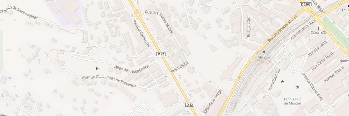 Plan du 5 Av des Alliès à Menton