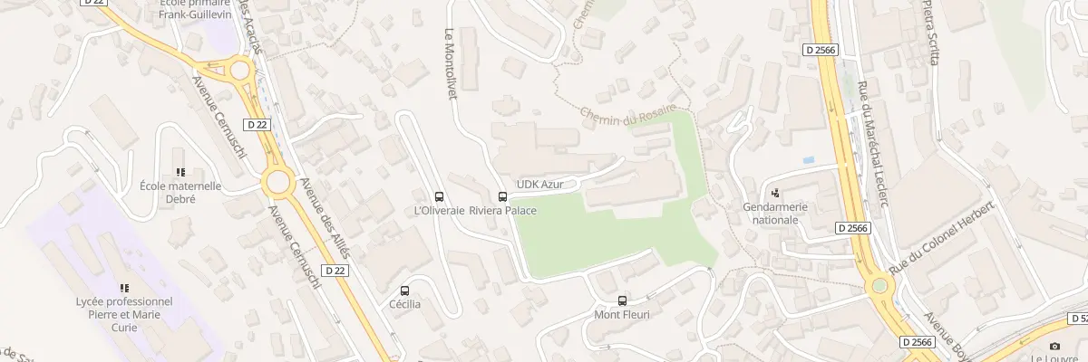 Plan du 28 Av Rivièra à Menton
