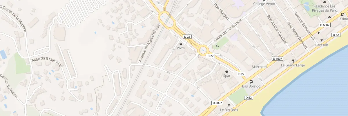 Plan du 9008 Av des Bruyères à Menton