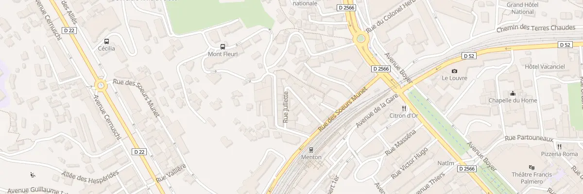 Plan du 7 Rue Jeanne à Menton