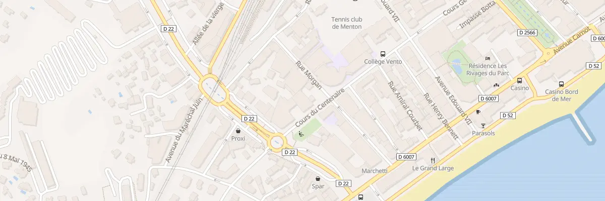 Plan du 310 Crs du Centenaire à Menton