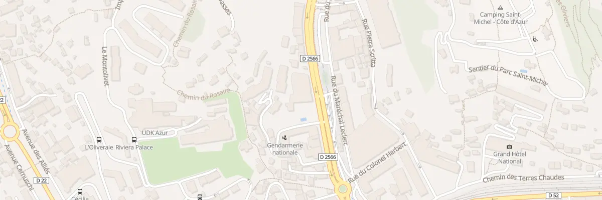 Plan du 27 Av de Sospel à Menton