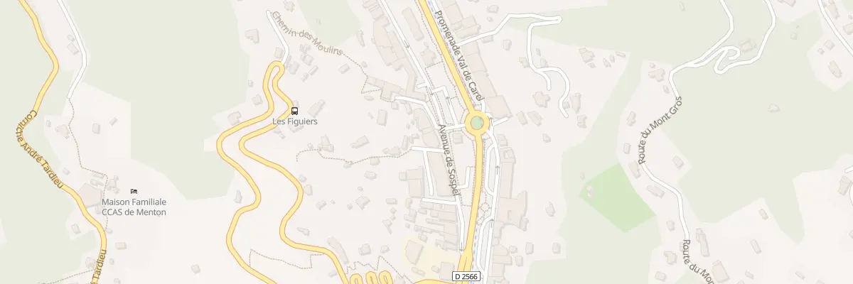 Plan du 121 Av de Sospel à Menton