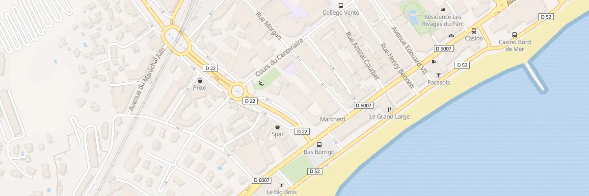 Plan du 6 Av Cochrane à Menton