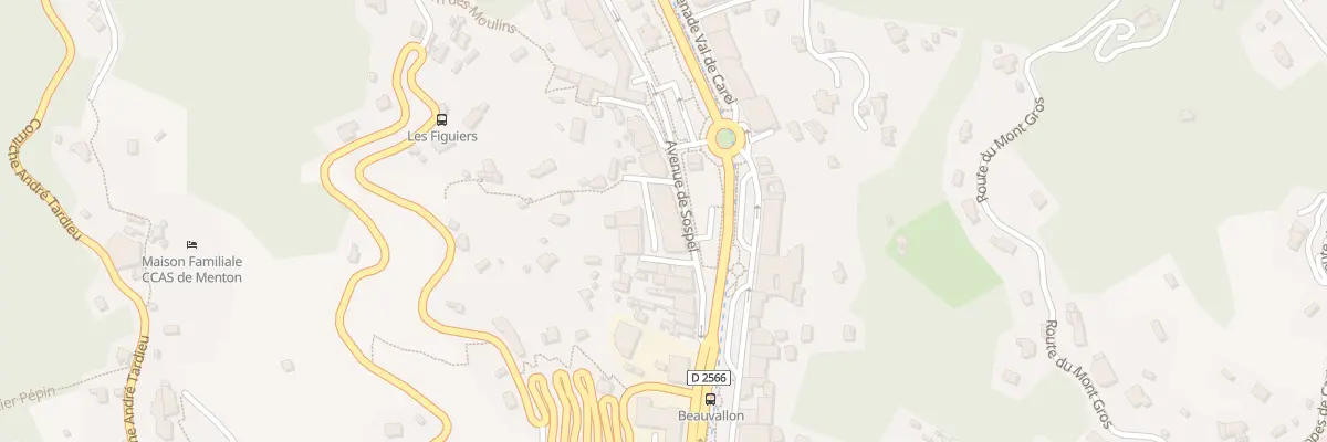 Plan du 119 Av de Sospel à Menton