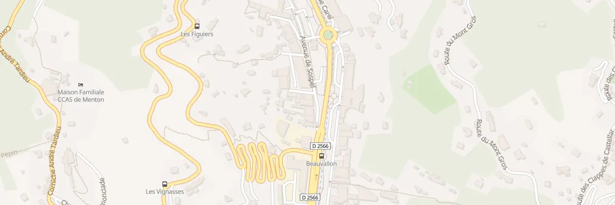 Plan du 111 Av de Sospel à Menton
