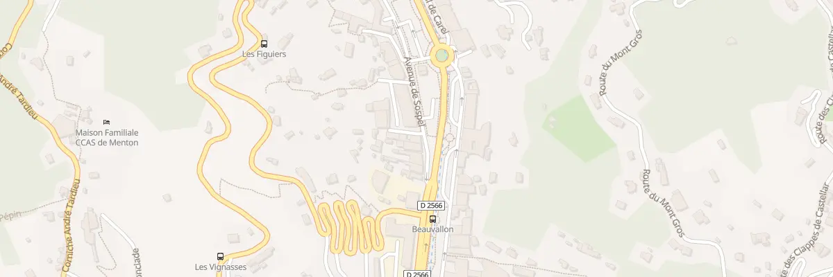 Plan du 113 Av de Sospel à Menton