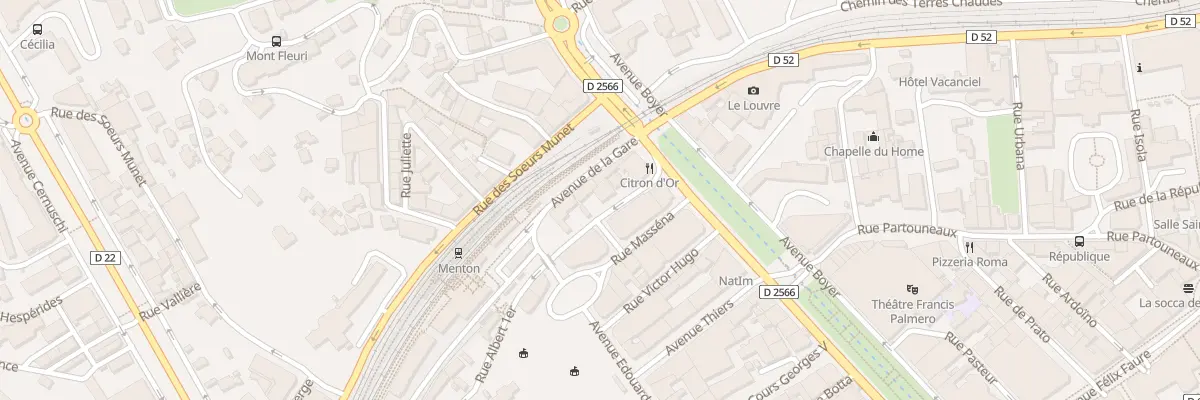Plan du 13 Rue Albert 1er à Menton
