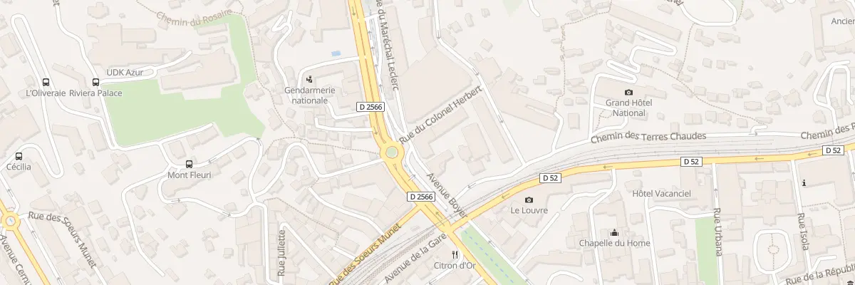 Plan du 6 Prom Mal Leclerc Hautecloque à Menton