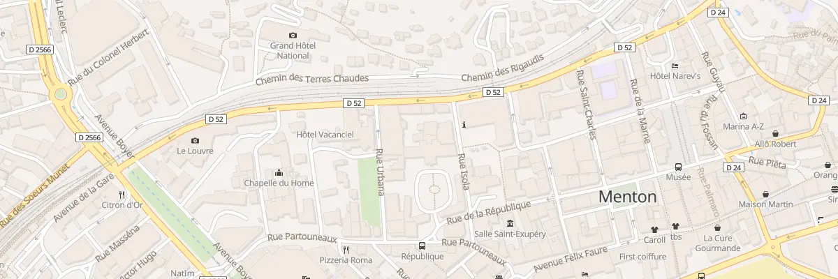 Plan du 7 Rue Isola à Menton